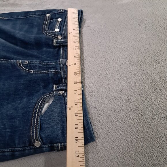 BKE Harper Bootcut Jean Women 33x30.5, Tag 30x31.5 Blue Stretch Thick Stitch - Picture 10 of 15